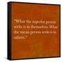 Inspirational Quote By Confucius On Earthy Background-nagib-Framed Stretched Canvas