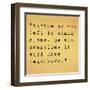 Inspirational Quote By Confucius On Earthy Background-nagib-Framed Art Print