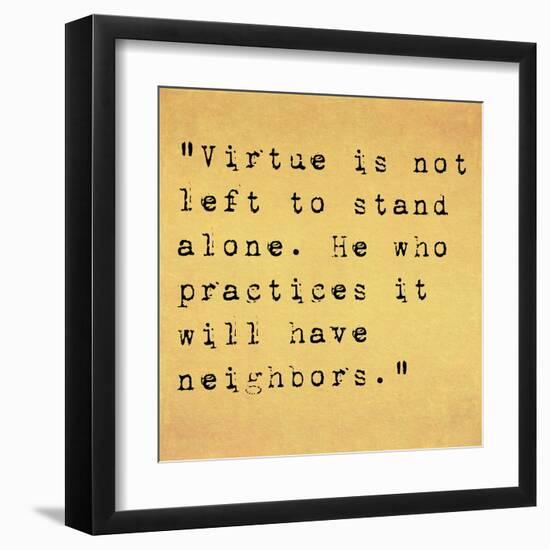 Inspirational Quote By Confucius On Earthy Background-nagib-Framed Art Print