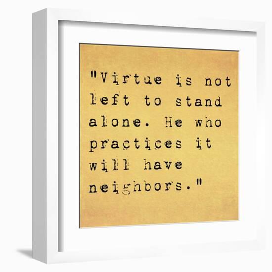 Inspirational Quote By Confucius On Earthy Background-nagib-Framed Art Print