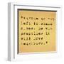 Inspirational Quote By Confucius On Earthy Background-nagib-Framed Art Print