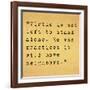 Inspirational Quote By Confucius On Earthy Background-nagib-Framed Art Print