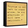 Inspirational Quote By Confucius On Earthy Background-nagib-Framed Stretched Canvas