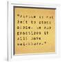 Inspirational Quote By Confucius On Earthy Background-nagib-Framed Art Print