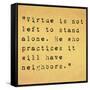 Inspirational Quote By Confucius On Earthy Background-nagib-Framed Stretched Canvas