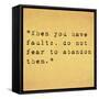 Inspirational Quote By Confucius On Earthy Background-nagib-Framed Stretched Canvas