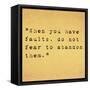 Inspirational Quote By Confucius On Earthy Background-nagib-Framed Stretched Canvas