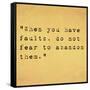 Inspirational Quote By Confucius On Earthy Background-nagib-Framed Stretched Canvas