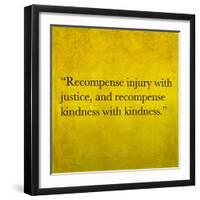 Inspirational Quote By Confucius On Earthy Background-nagib-Framed Art Print