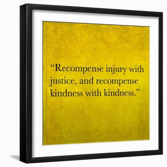 Inspirational Quote By Confucius On Earthy Background-nagib-Framed Art Print