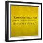 Inspirational Quote By Confucius On Earthy Background-nagib-Framed Art Print