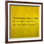 Inspirational Quote By Confucius On Earthy Background-nagib-Framed Art Print