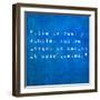 Inspirational Quote By Confucius On Earthy Background-nagib-Framed Art Print