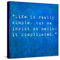 Inspirational Quote By Confucius On Earthy Background-nagib-Stretched Canvas