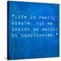 Inspirational Quote By Confucius On Earthy Background-nagib-Stretched Canvas