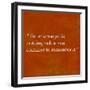 Inspirational Quote By Confucius On Earthy Background-nagib-Framed Art Print