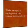 Inspirational Quote By Confucius On Earthy Background-nagib-Mounted Art Print