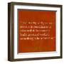 Inspirational Quote By Confucius On Earthy Background-nagib-Framed Art Print