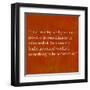 Inspirational Quote By Confucius On Earthy Background-nagib-Framed Art Print