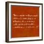 Inspirational Quote By Confucius On Earthy Background-nagib-Framed Art Print