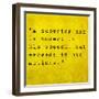 Inspirational Quote By Confucius On Earthy Background-nagib-Framed Art Print