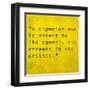 Inspirational Quote By Confucius On Earthy Background-nagib-Framed Art Print