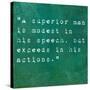 Inspirational Quote By Confucius On Earthy Background-nagib-Stretched Canvas