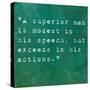 Inspirational Quote By Confucius On Earthy Background-nagib-Stretched Canvas