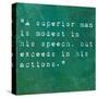 Inspirational Quote By Confucius On Earthy Background-nagib-Stretched Canvas