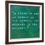 Inspirational Quote By Confucius On Earthy Background-nagib-Framed Art Print