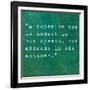 Inspirational Quote By Confucius On Earthy Background-nagib-Framed Art Print