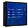 Inspirational Quote By Confucius On Earthy Background-nagib-Framed Stretched Canvas