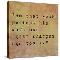 Inspirational Quote By Confucius On Earthy Background-nagib-Stretched Canvas