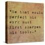 Inspirational Quote By Confucius On Earthy Background-nagib-Stretched Canvas