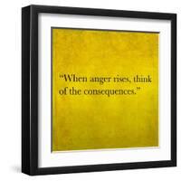 Inspirational Quote By Confucius On Earthy Background-nagib-Framed Art Print