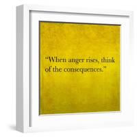 Inspirational Quote By Confucius On Earthy Background-nagib-Framed Art Print