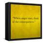 Inspirational Quote By Confucius On Earthy Background-nagib-Framed Stretched Canvas