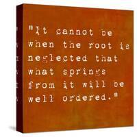 Inspirational Quote By Confucius On Earthy Background-nagib-Stretched Canvas