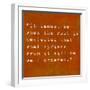 Inspirational Quote By Confucius On Earthy Background-nagib-Framed Art Print