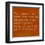 Inspirational Quote By Confucius On Earthy Background-nagib-Framed Art Print