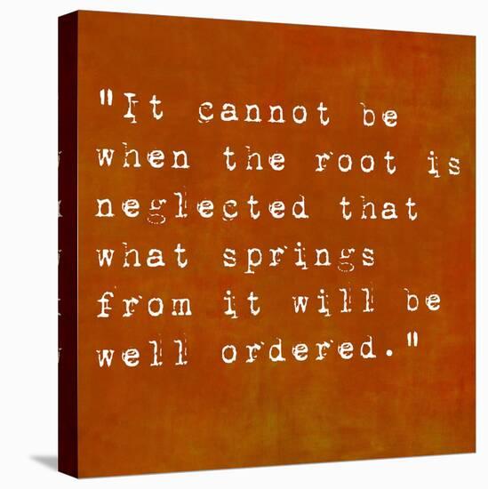 Inspirational Quote By Confucius On Earthy Background-nagib-Stretched Canvas