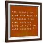 Inspirational Quote By Confucius On Earthy Background-nagib-Framed Art Print