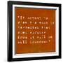 Inspirational Quote By Confucius On Earthy Background-nagib-Framed Art Print