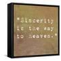 Inspirational Quote By Confucius On Earthy Background-nagib-Framed Stretched Canvas