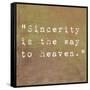 Inspirational Quote By Confucius On Earthy Background-nagib-Framed Stretched Canvas