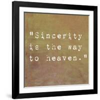 Inspirational Quote By Confucius On Earthy Background-nagib-Framed Art Print