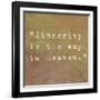 Inspirational Quote By Confucius On Earthy Background-nagib-Framed Art Print