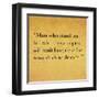 Inspirational Quote By Confucius On Earthy Background-nagib-Framed Art Print