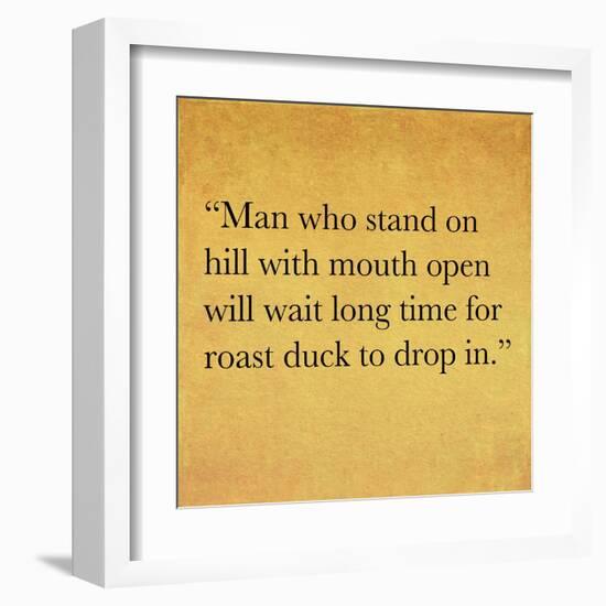 Inspirational Quote By Confucius On Earthy Background-nagib-Framed Art Print