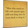 Inspirational Quote By Confucius On Earthy Background-nagib-Mounted Art Print